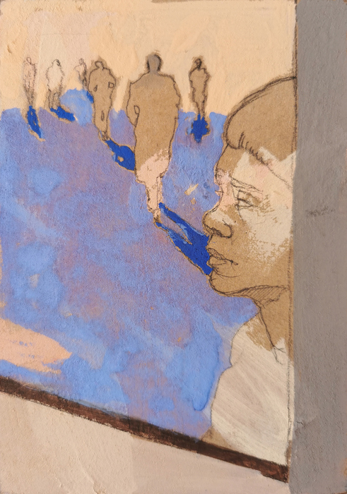 ombres errantes - 13x18 - tempera